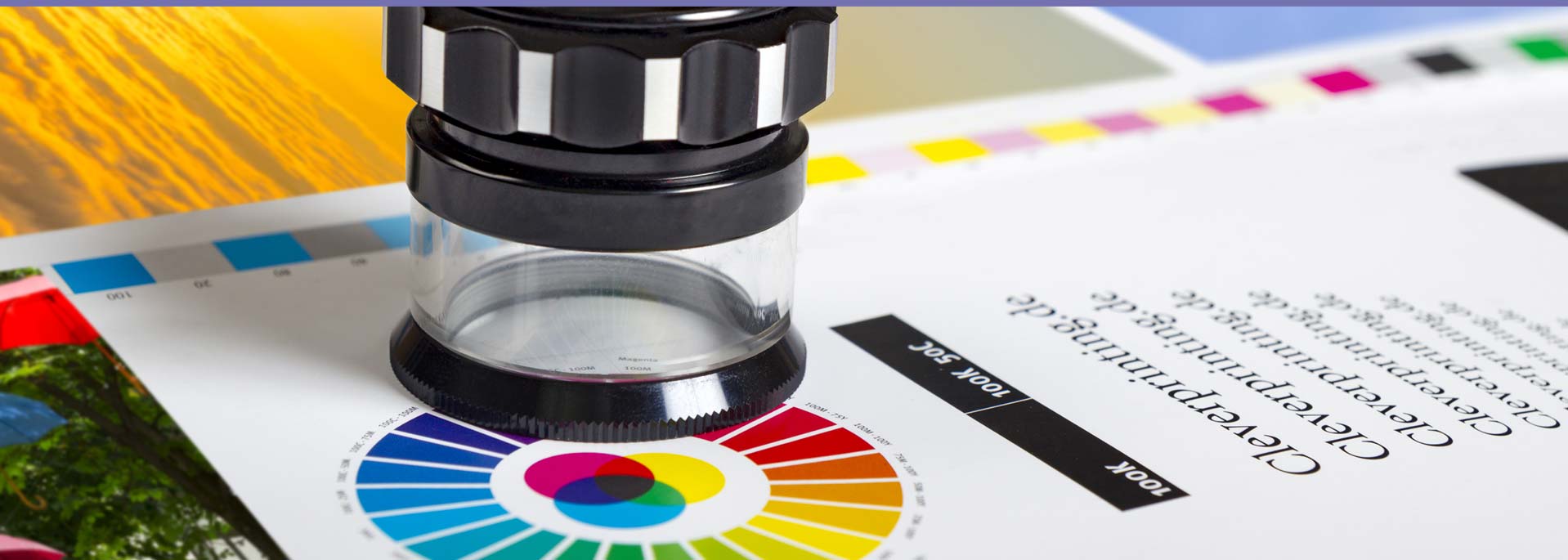 Kontrolle der Farbpixel mit der Lupe - Leopold-Druck